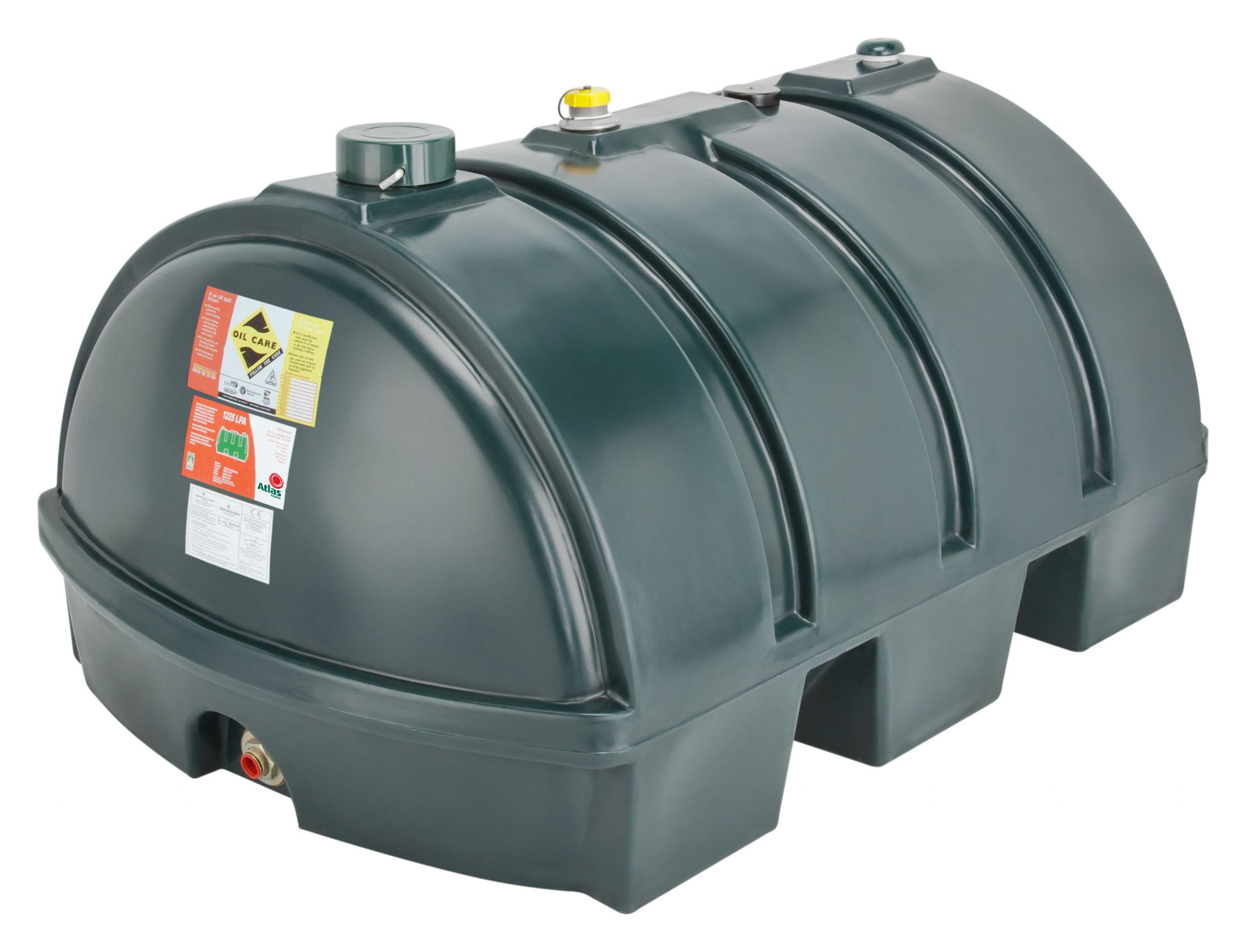 Atlas 1225LPA Low Profile Single Skin Heating Oil Tank Tank Depot